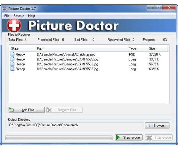 Picture Doctor User Interface