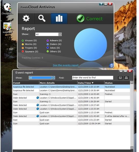 Panda&rsquo;s detection and prevention but not deleted malware file