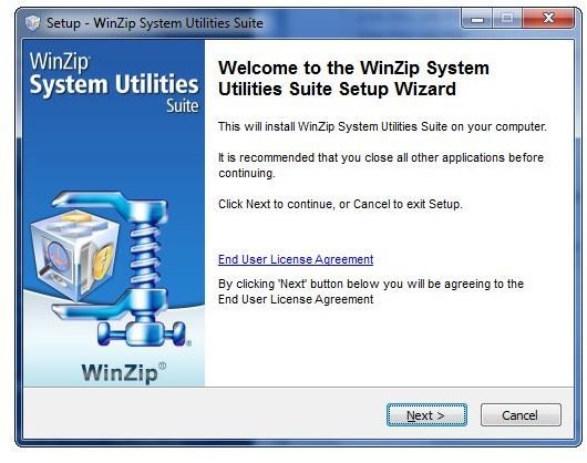 WinZip System Utilities Setup Wizard