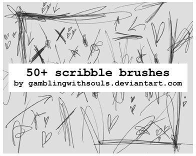 Scribble Brushes 02 by gamblingwithsouls