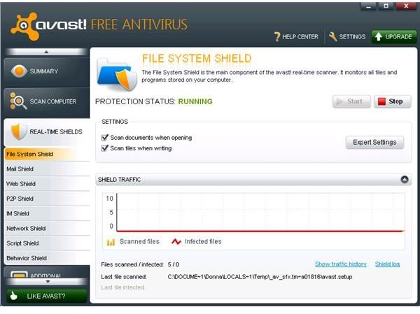 Avast UI: Eset vs. Avast