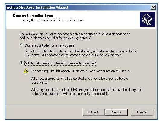 How to Configure a Backup Domain Controller