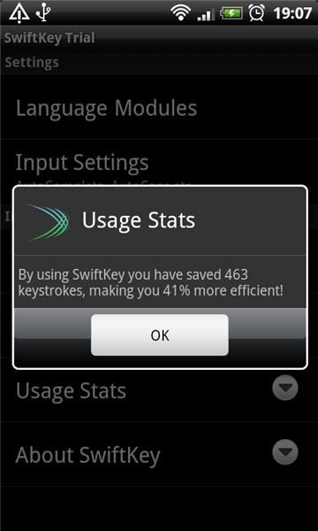 Swiftkey Usage Stats