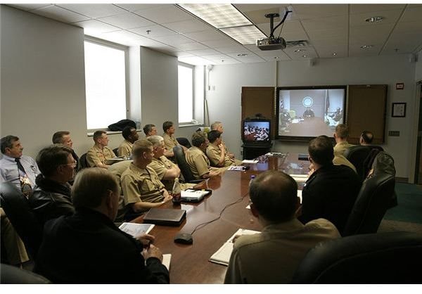 CNATT holds a video teleconference session with Rear Adm. J. Kevin Moran, commander, Naval Personnel Development Command (NPDC) Norfolk, Va