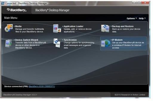 BlackBerry IP Modem