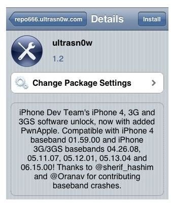 install ultrasnow on iPhone