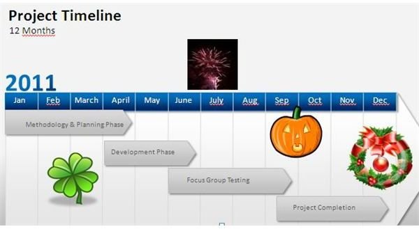 Screenshot Project Timeline Holidays