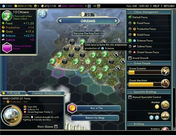 Guide to Civilization 5 Citizen management