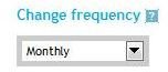 Step 2 - Enter Site Change Frequency