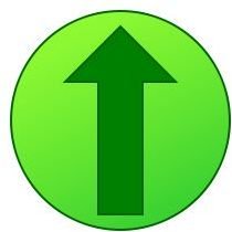 Up arrow green svg Wikimedia Commons