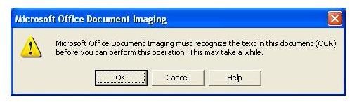 document imaging - confirm ocr