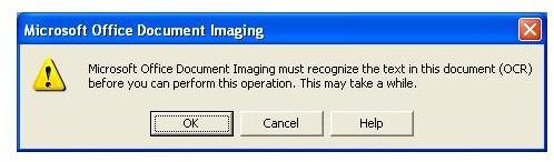 ocr tool in microsoft office document imaging
