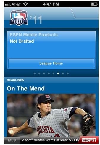 ESPN Fantasy Baseball 2011