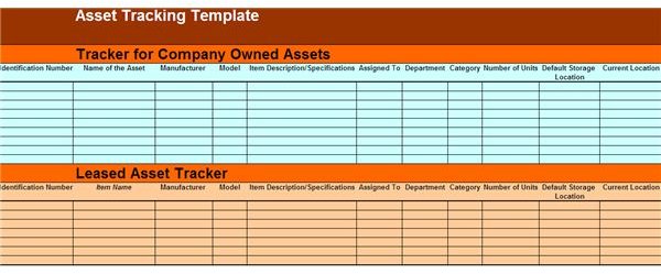 Excel Asset Inventory Template