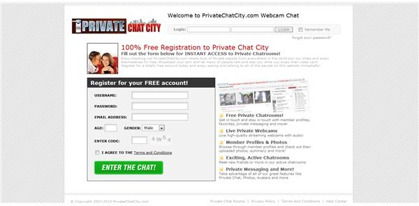 Private webcam chat with PrivateChatCity.com