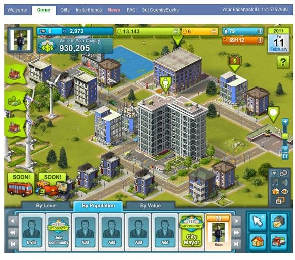 Facebook City Building Games: My Country Review - Game Yum