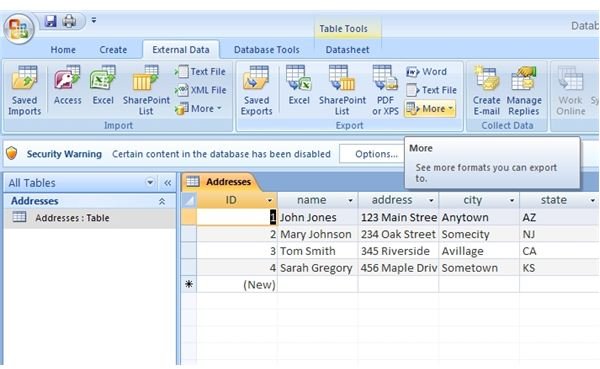 How to Publish an Access Database Table to the Web