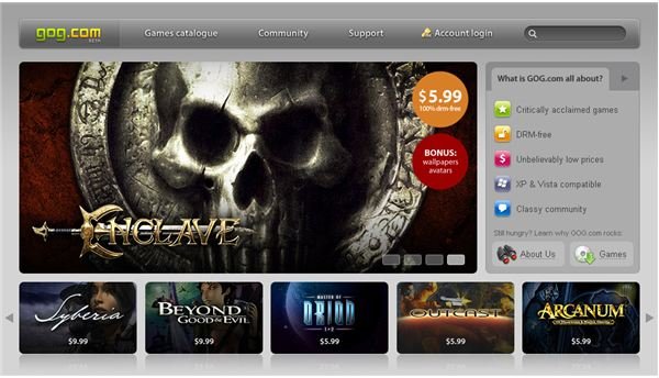 Screenshot of GoG.com - Offering the best buy PC games at low prices