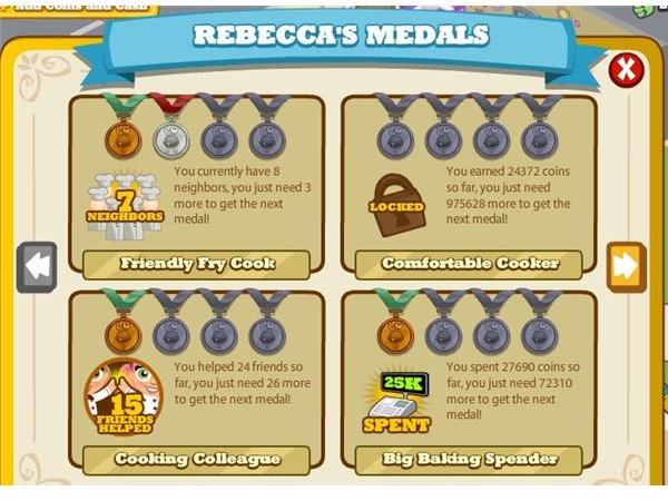 cafe world medals