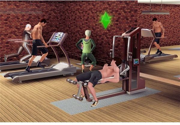 The Sims 3 at gym