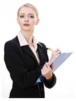 Woman taking notes