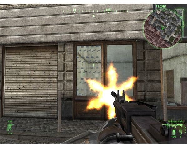 The game features semi-destructible environments