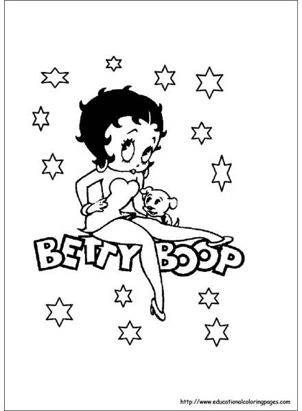Educational Coloring Pages - Betty Boop