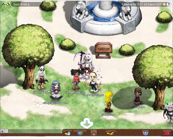Gaia Online - town screenshot