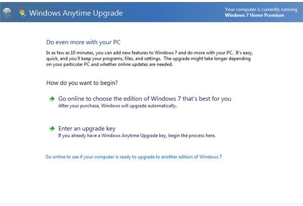 What is Windows Anytime Upgrade? What Upgrade Options are Available for Windows 7?