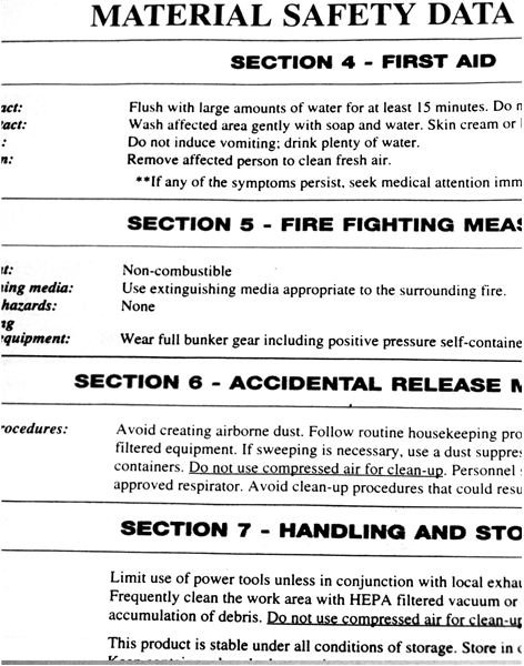 Importance of MSDS in Construction Technology - Sample 