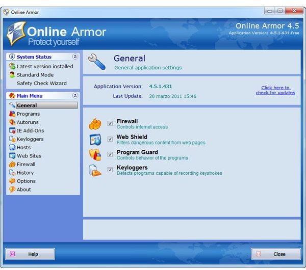 Online Armor Free Personal Firewall