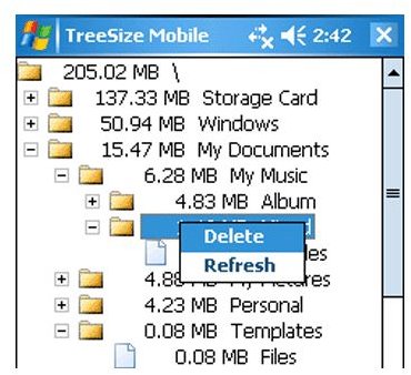 Treesize Mobile for Windows Mobie 6.5