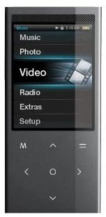 Coby 8 GB 2.4-Inch Touchpad Video MP3 Player