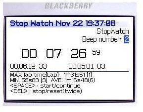 Stop Watch Blackberry
