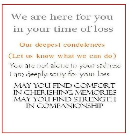 Comforting Verses for a Sympathy Card