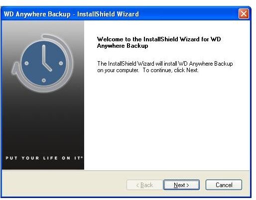 WD Anywhere Backup Initial Recognition