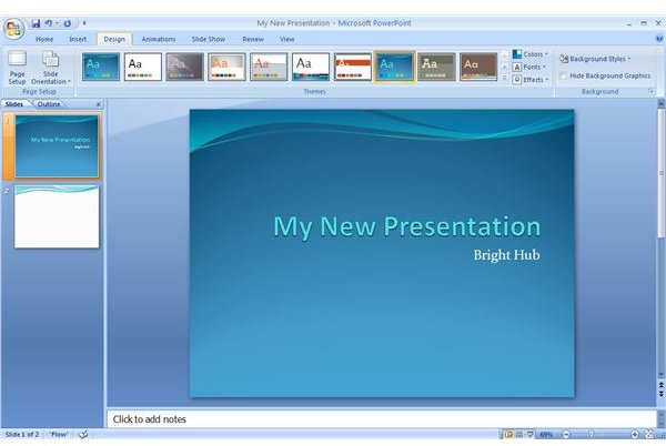 microsoft powerpoint 2019 where are more themes