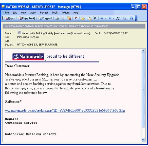 Phishing through email 