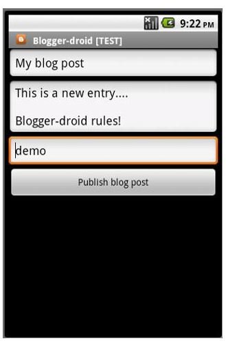 Blogger-droid Android App