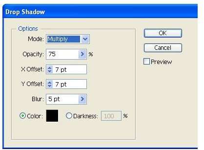 Adobe Illustrator CS3 Buttons - Rose Faded Drop shadow button - drop shadow