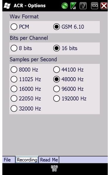 Auto Call Recorder settings