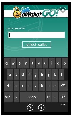 Unlock your eWallet!