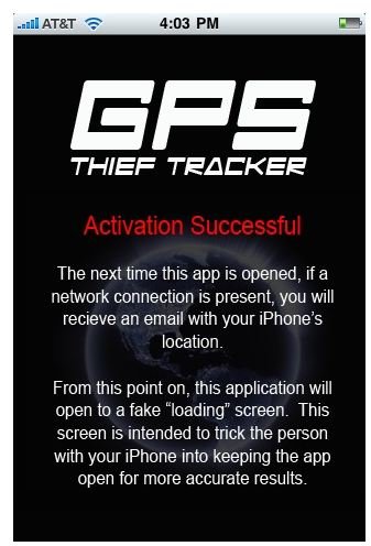 iPad GPS Thief Tracker