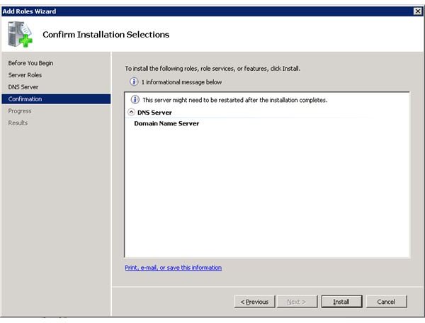 Adding DNS Role