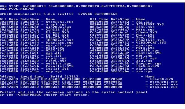 Common Error Codes with the Blue Screen of Death & What They Might Mean