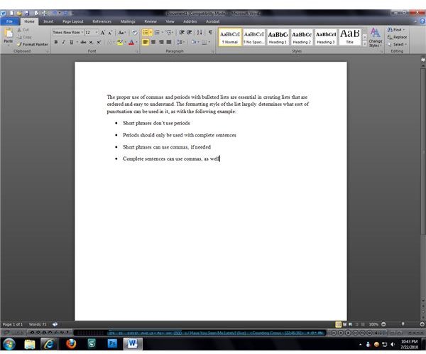 Using Bullet Points Correct Use Of Commas And Periods With Bulleted Lists