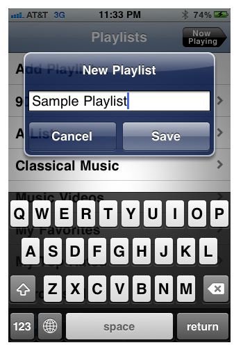 Create iPhone Playlist