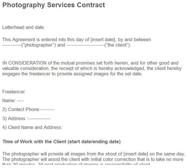 Photography Business Forms Free Online: Your Free Legal Forms