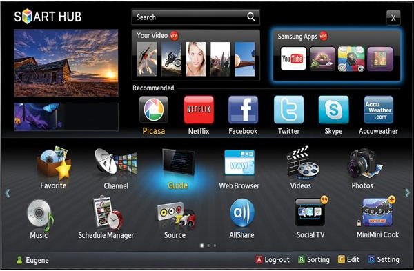 Samsung Smart Hub on TV