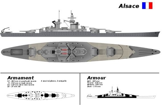 Alsace Class Battleship by Rama